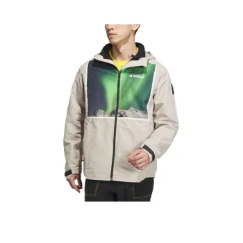 Adidas National Geographic Co branded Section Jackets Men Lead White
