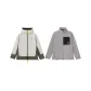 Gray Green Windbreaker Jacket+Camel Liner