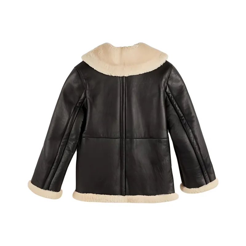 COACH FW23 Leather Jacket Women's Black-1