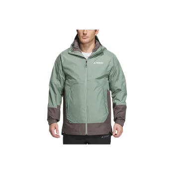 Adidas Waterproof And Windproof Windbreaker Jacket Men's Dusty Green