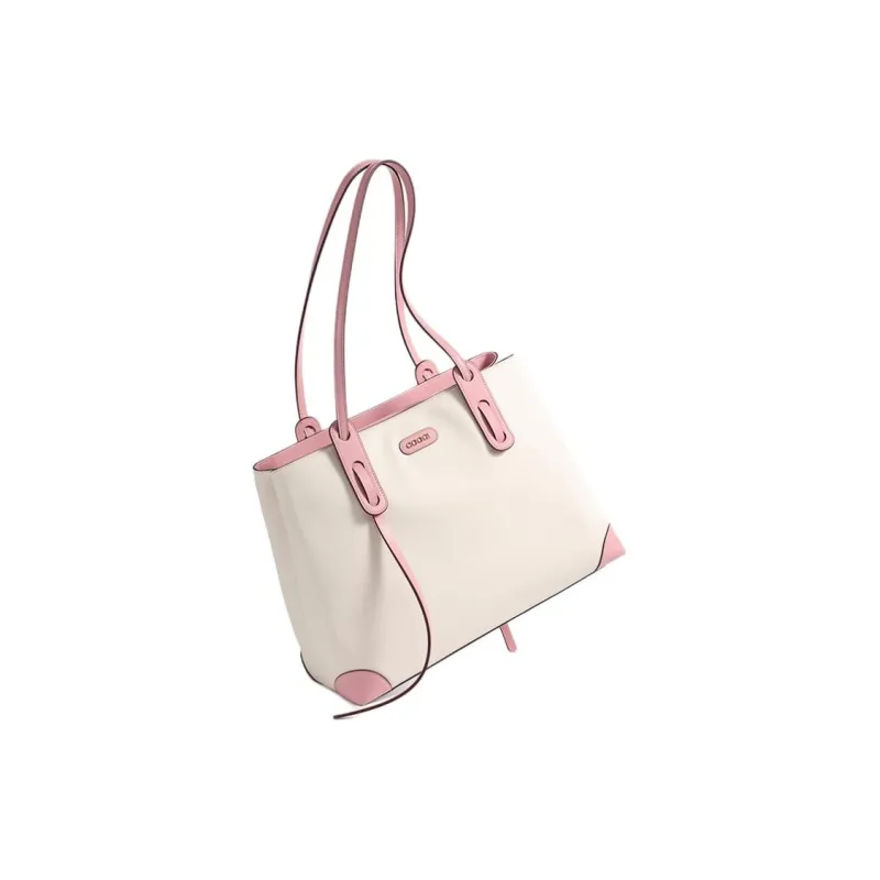 COOGI Cow Leather Tote Bag, Shopping Bag, Shoulder Bag Tubas Women's Ecru-5