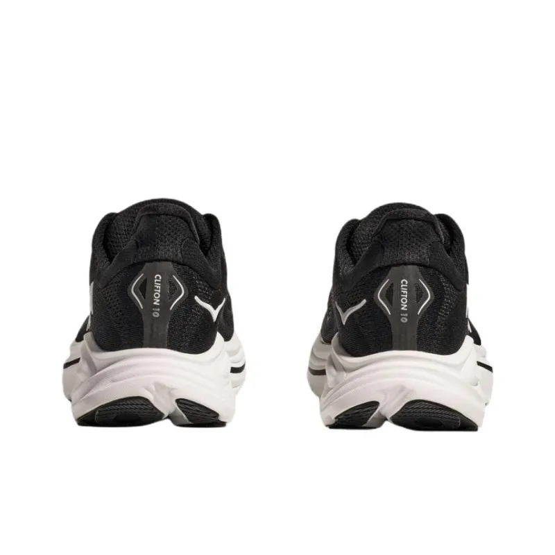 HOKA ONE ONE Anti Slip Wear Resistant Low Top Casual Running Shoes Men's Black White-4