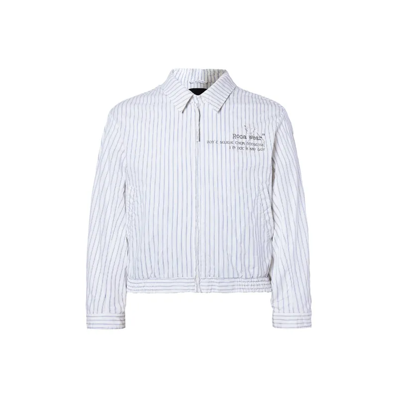 ROCAWEAR Jackets & Coats Unisex White Blue Stripes-0