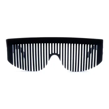 CHANEL 1990 2000s Hair Comb Oversize frame Sunglasses