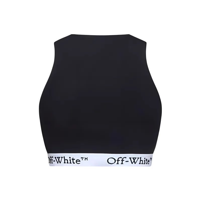 OFF WHITE Zip Up Crewneck Sleeveless Top-1