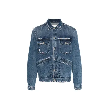 ISABEL MARANT Jango Embroidered detail Denim Jacket