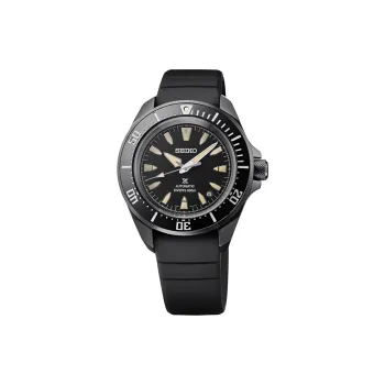 SEIKO Prospe Automatic Mechanical Movement Silicone Strap Watch 41.7mm Men's Watches Black Dial