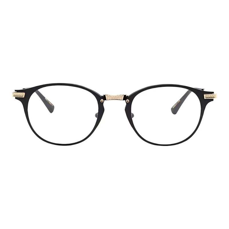 DITA Plate And Metal Oval Eyeglass Frames Unisex Black-1