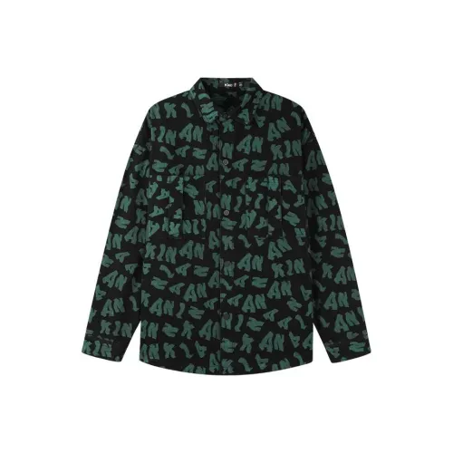 KIKC Denim Jackets Men Green