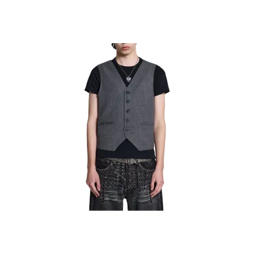 Jaded London Vests Men Gray