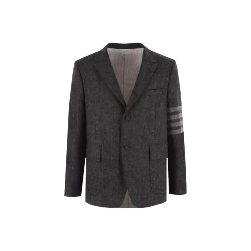 THOM BROWNE Stripe Detailed Single Breasted Tailored Blazer