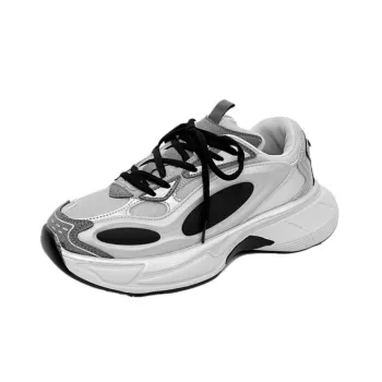 VAEL Non slip Lightweight Low Top Chunky Sneakers Unisex White