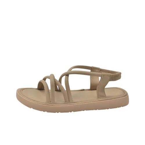 AJPAP Beach Sandals Women's Black Beige Khaki