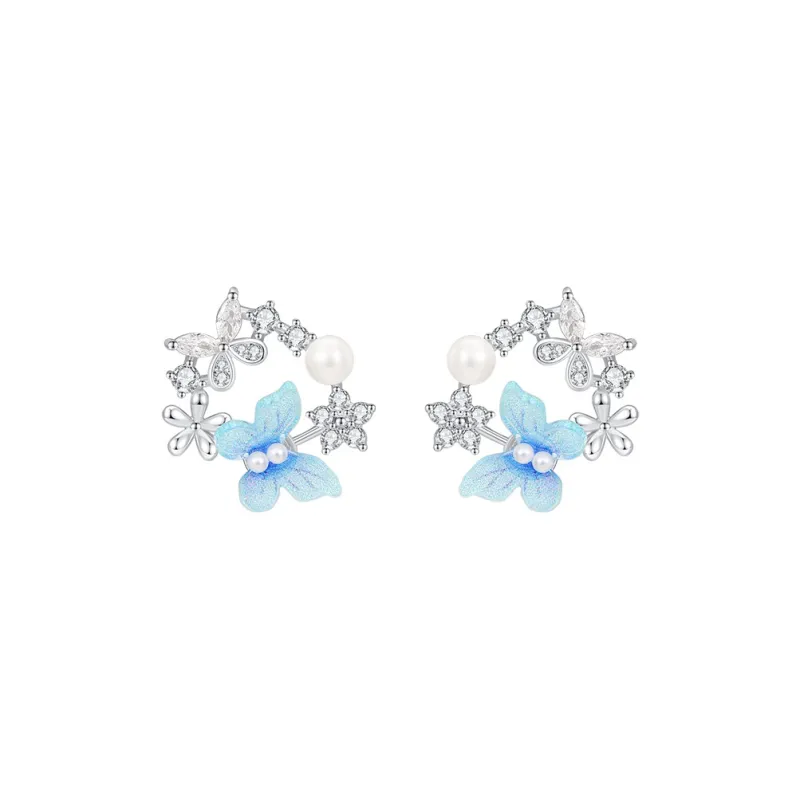 MCK 925 Sterling Silver Stud Earrings Women's-4