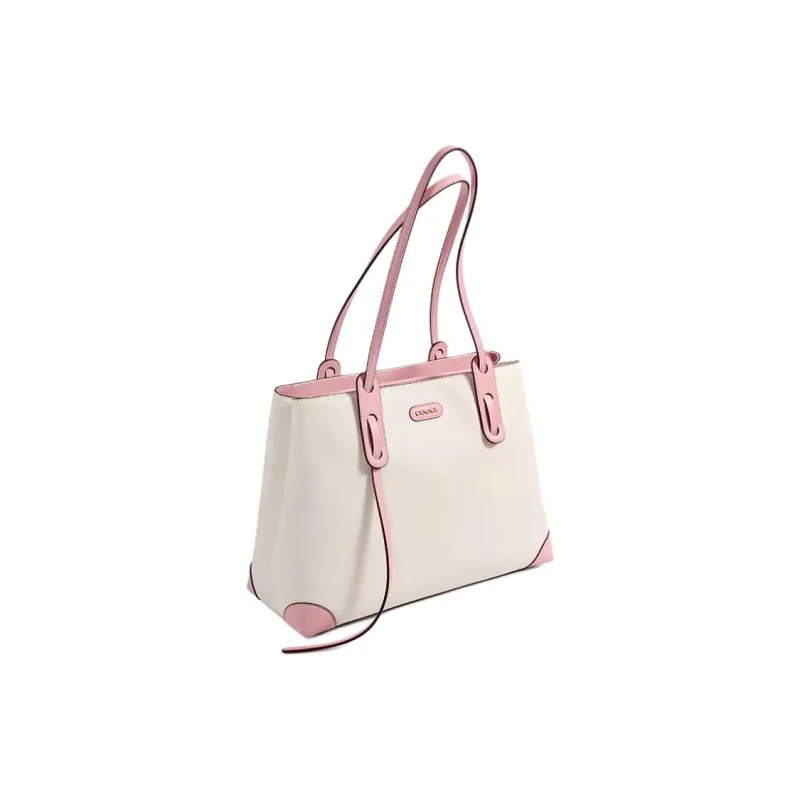 COOGI Cow Leather Tote Bag, Shopping Bag, Shoulder Bag Tubas Women's Ecru-3
