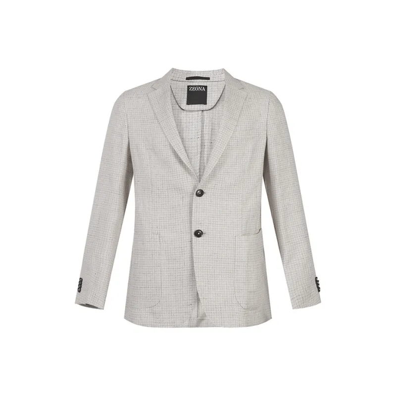 Zegna SS24 Business Suit Coat Men's Beige-0