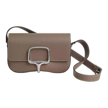HERMES Della Cavalleria Epsom Calfskin Shoulder Bag Women's 18 Etoupe Elephant Gray