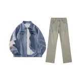 Light Blue Top+811-740 Yellow Mud Pants