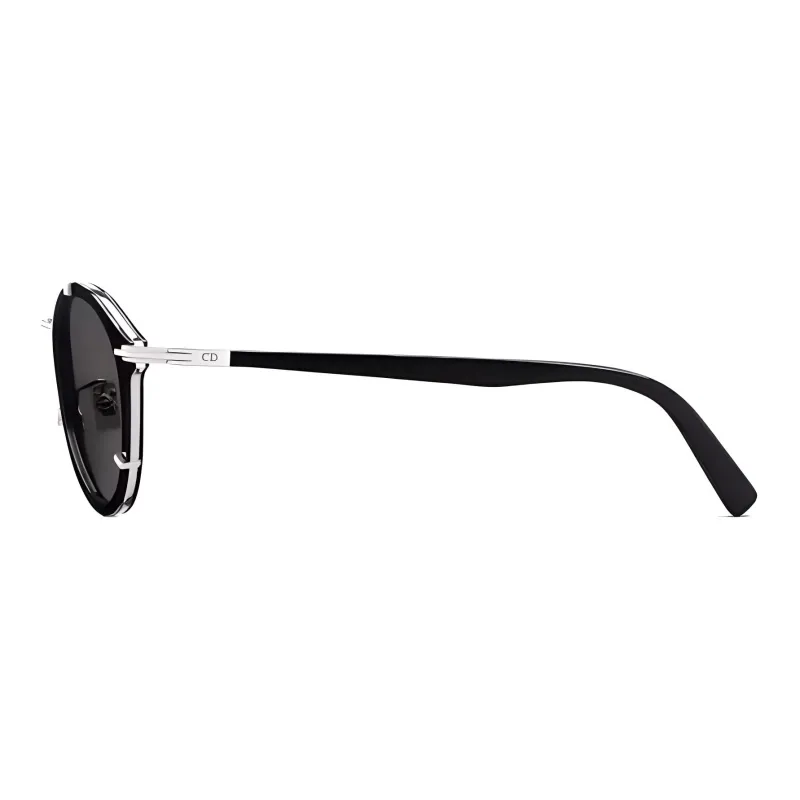 DIOR Acetate Round Sunglasses Men's Black-1