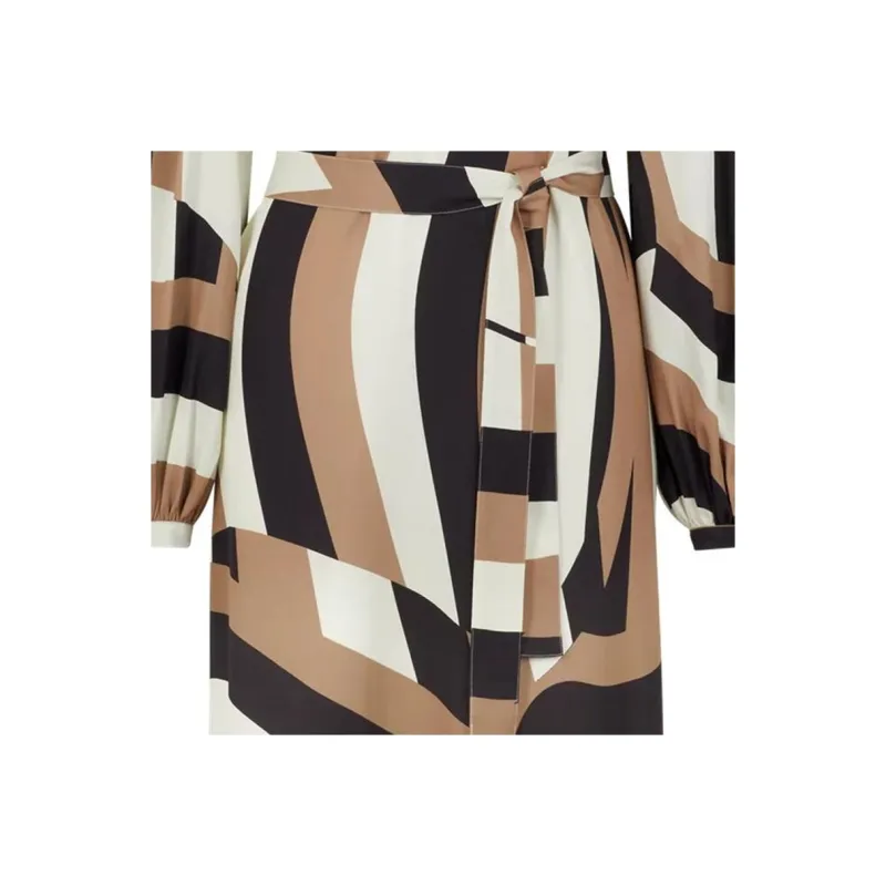 HUGO BOSS Long Sleeved Dresses Women's Brown-4