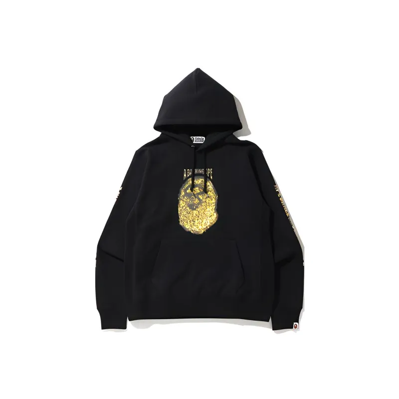 A BATHING APE Jewelry Motif Wide Pullover Hoodie-0