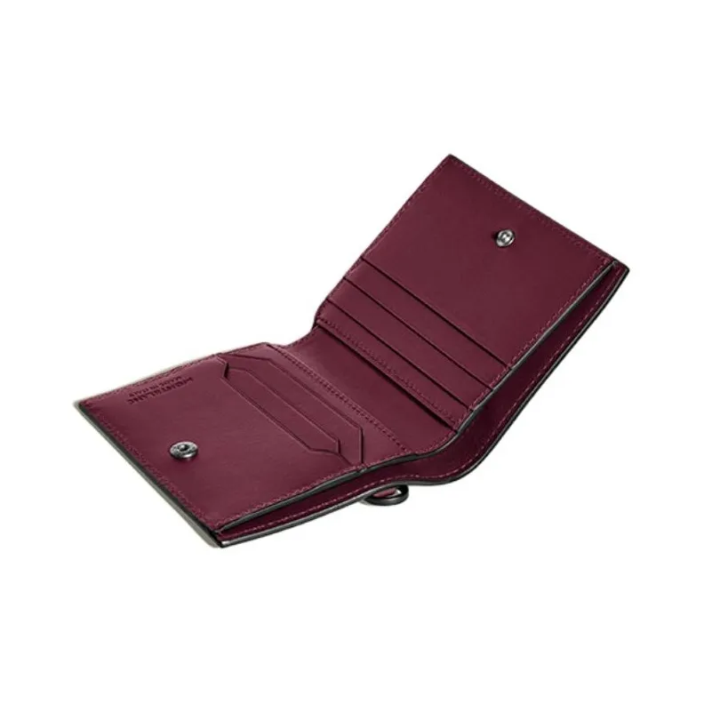 MONTBLANC Stylish 3.0 Leather Wallet Men's Lime Green & Bordeaux Red-3