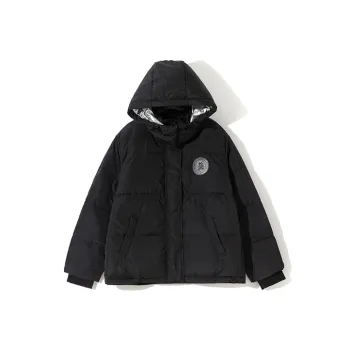 Tokidoki Solid Color Hooded Loose Fit Thickened Down Jacket Unisex