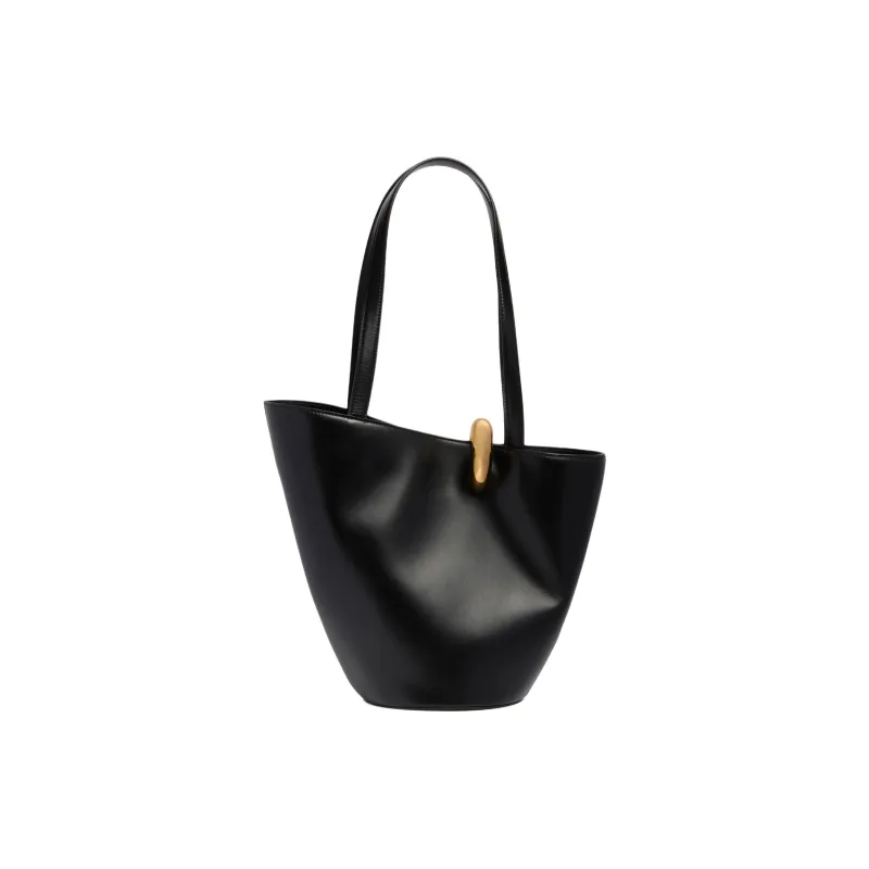 Jacquemus Leather Handbag, Shoulder Bag Medium Size Women's Black-2