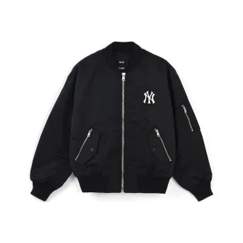 MLB Base Logo Puffer Jackets Unisex Black