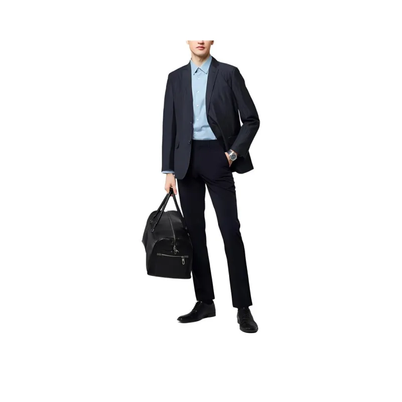 Francesco Totti Business Suit Men's Black Navy Blue-0