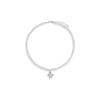 AWE Titanium Steel Luxury Niche Beads Collarbone Chain Premium Necklace Women's