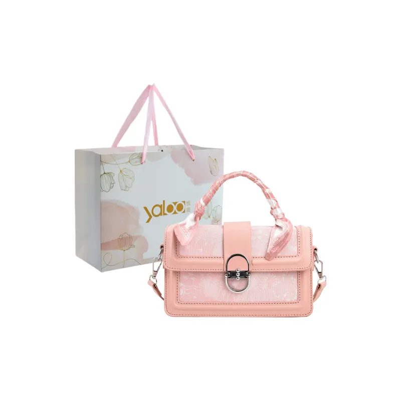 Yalu PU Shoulder Bag, Crossbody Bag, Handbag Unisex Gray/Pink-7