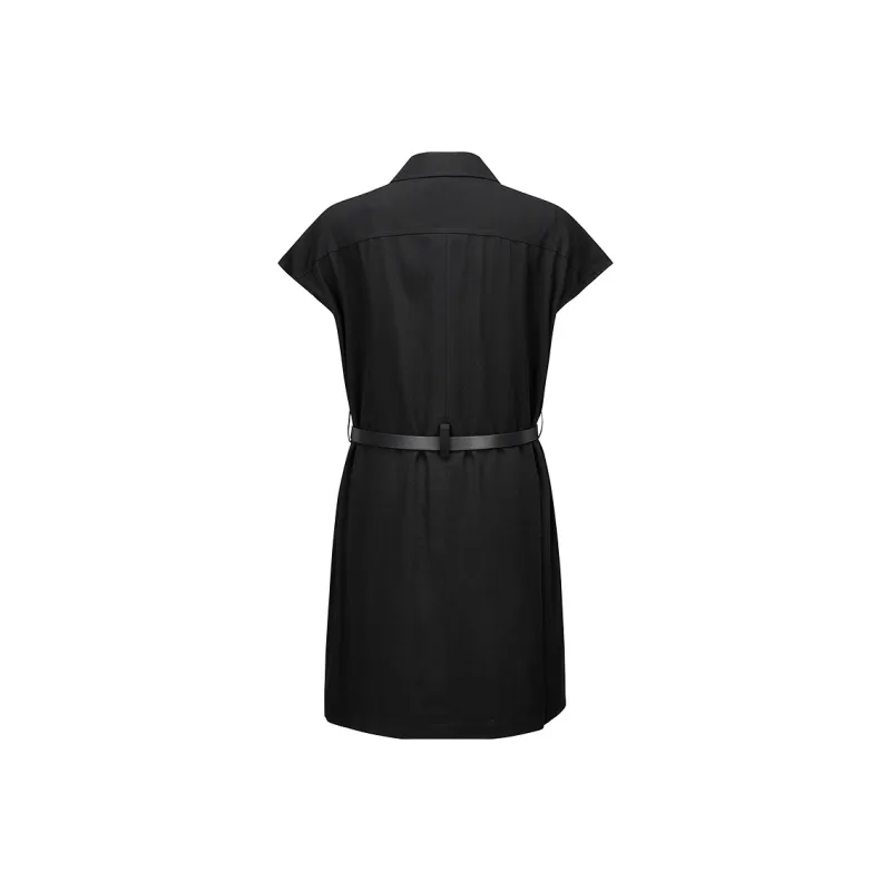 PEACEBIRD Short Sleeved Dress Women's Black-1