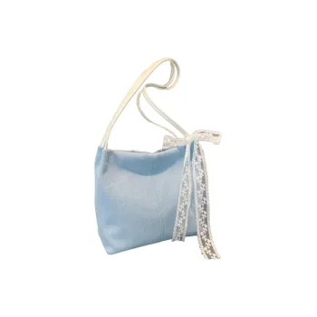 MINLUBAOLUO PU Tote Bag, Shoulder Bag Women's White/Blue