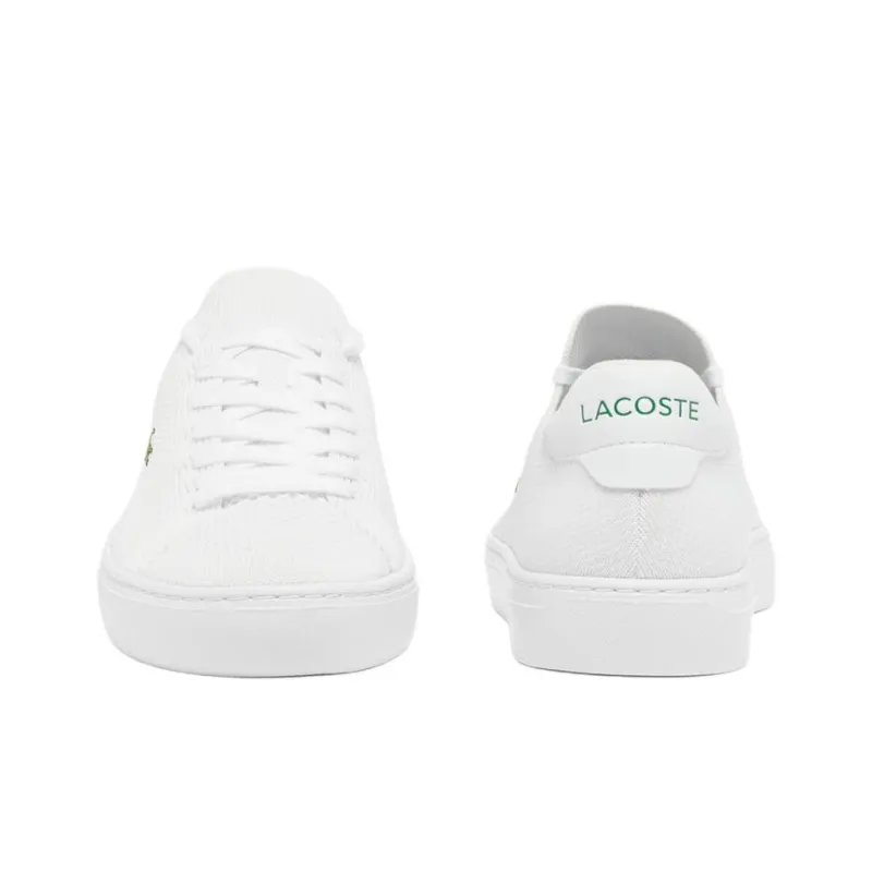 LACOSTE La Piquee 2.0 Abrasion Resistant Slip Resistant Low Top Skateboard Shoes Men's White-3