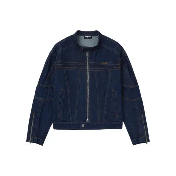 NERDY Denim Jacket Unisex Dark Blue