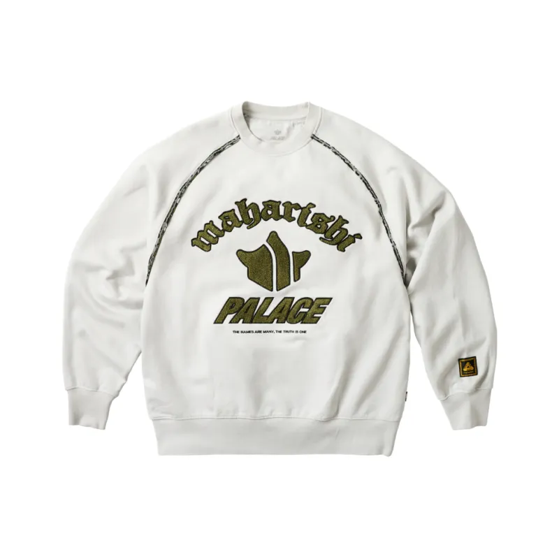 PALACE X Maharishi Temple Script Crew-0