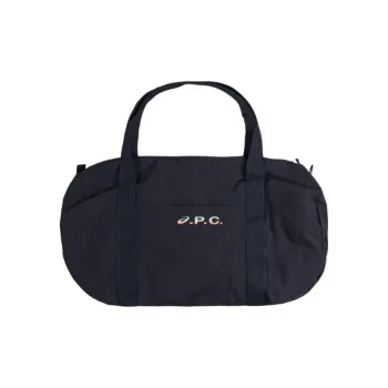 A.P.C ASICS Collaboration Polyester Handbag Travel Bag Unisex Dark Marine Blue
