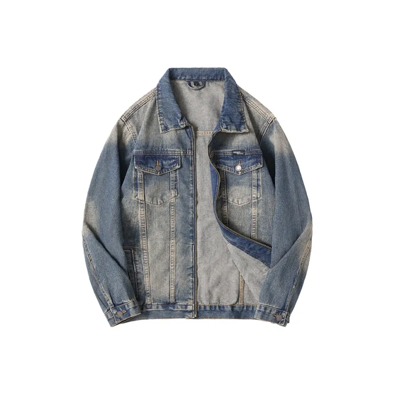 SANTASTIC Denim Jacket Men's Yellow Mud Blue-0