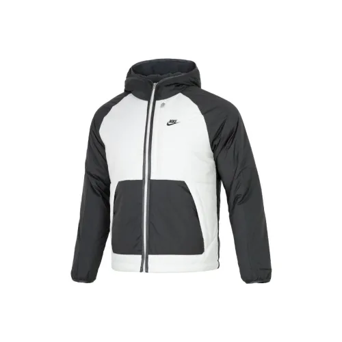 Nike Puffer Jackets Men Black Gray Color