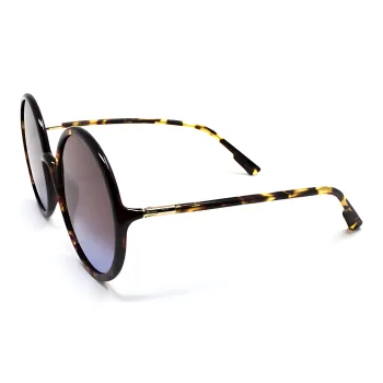 DIOR Round Sunglasses Women's Tortoiseshell