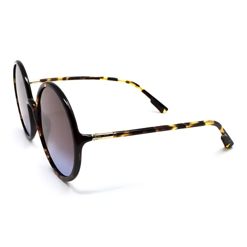 DIOR Round Sunglasses Women's Tortoiseshell