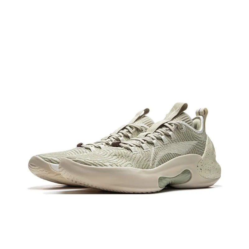 LiNing Charming Ultra Low Cushioning, Slip Resistant, And Breathable Low Top Basketball Shoes Men's Limewash Gray-2