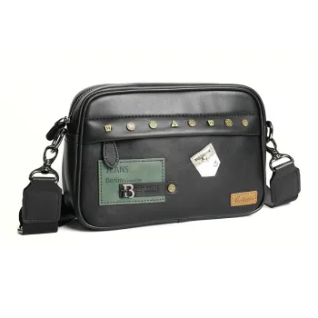 VIHUS PU Shoulder Bag Regular Men's Black
