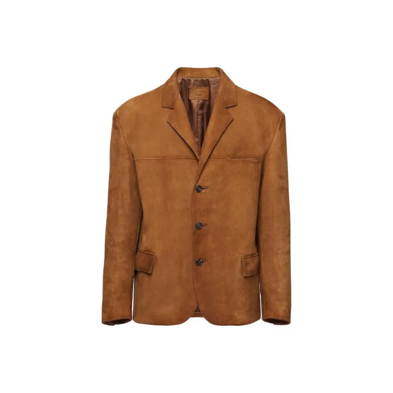 PRADA Single-breasted Suede Blazer-0