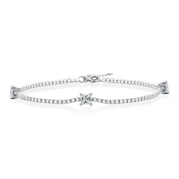 Syrup S925 Silver Inlaid With Moissanite Bracelets Women's