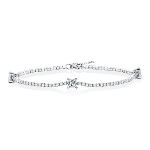 Syrup S925 Silver Inlaid With Moissanite Bracelets Women's