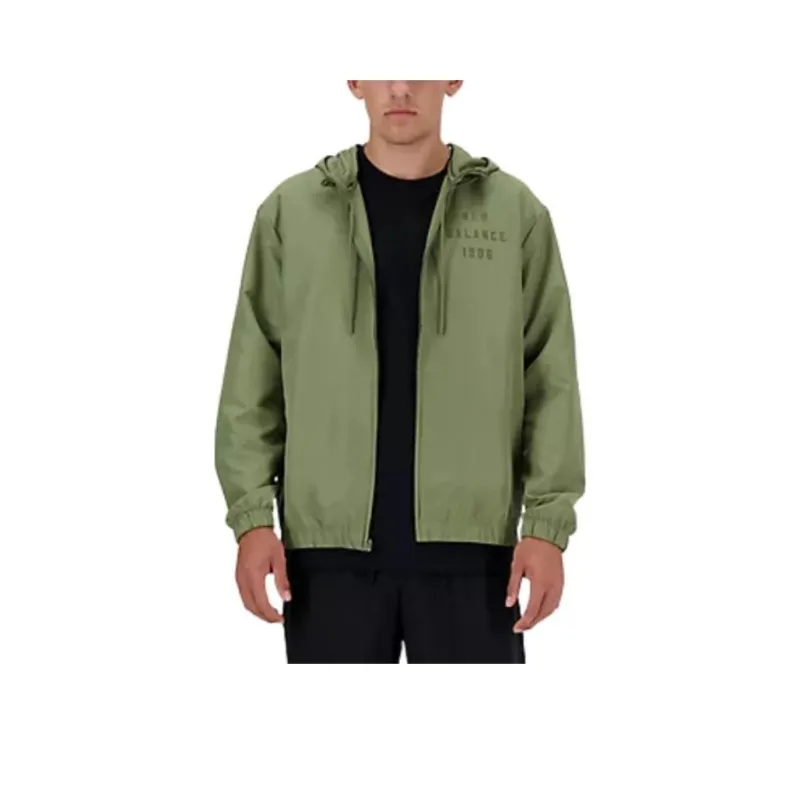 New Balance Iconic Collegiate Graphic Jacket Men's Dark Color Peridot-0