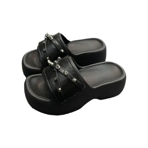 Meter Platform Stud Slide Slippers For Women's EVA Summer Squashy And Bouncy Feeling Slippers Shoes