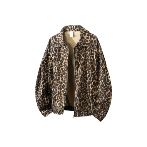 RAP PANDA Jackets Coats Unisex Leopard Print